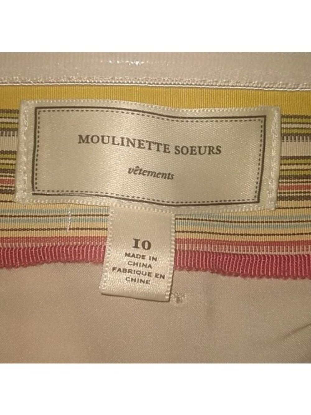 Anthropologie Moulinette Soeurs Multicolor Stripes Strapless Mini Dress - Picture 5 of 6